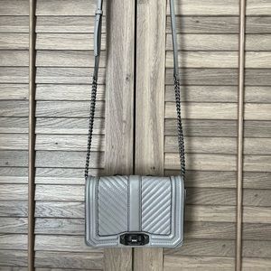 Grey Quilted Small Love Rebecca Minkoff Crossbody